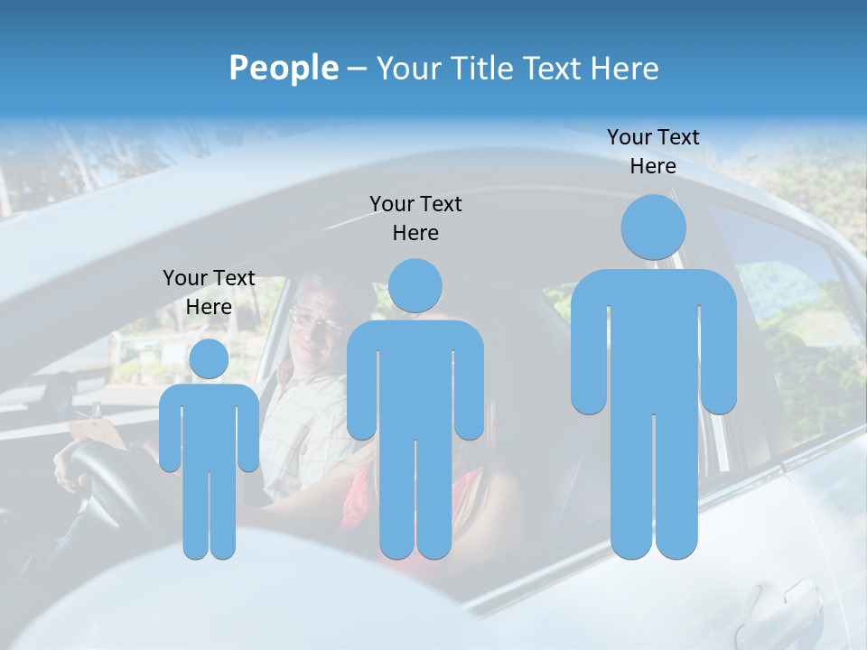 Automobile Student Transport PowerPoint Template
