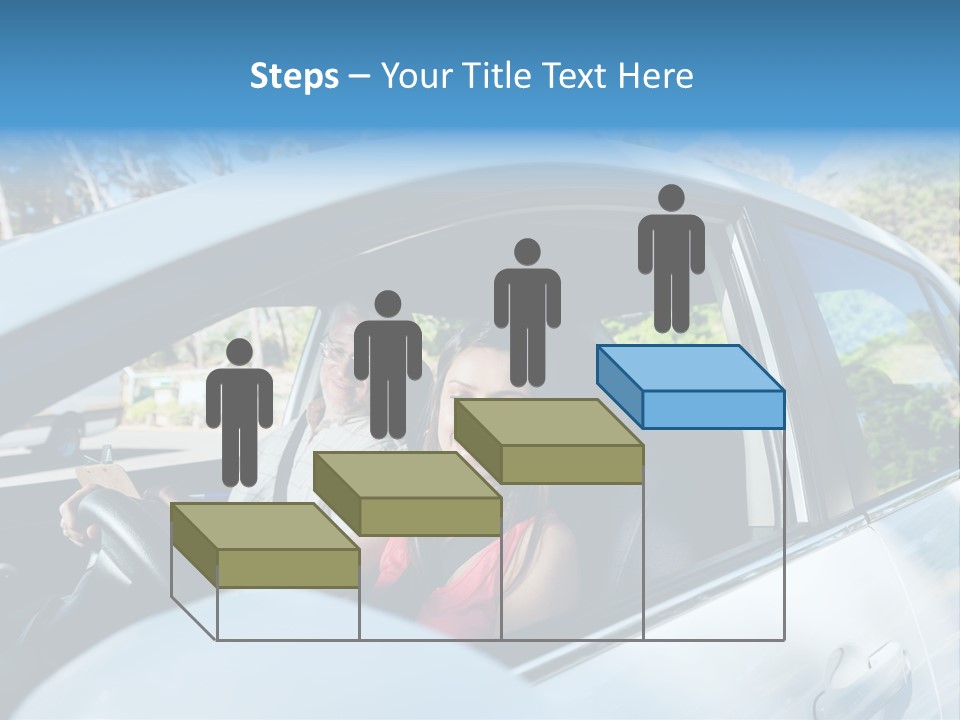 Automobile Student Transport PowerPoint Template