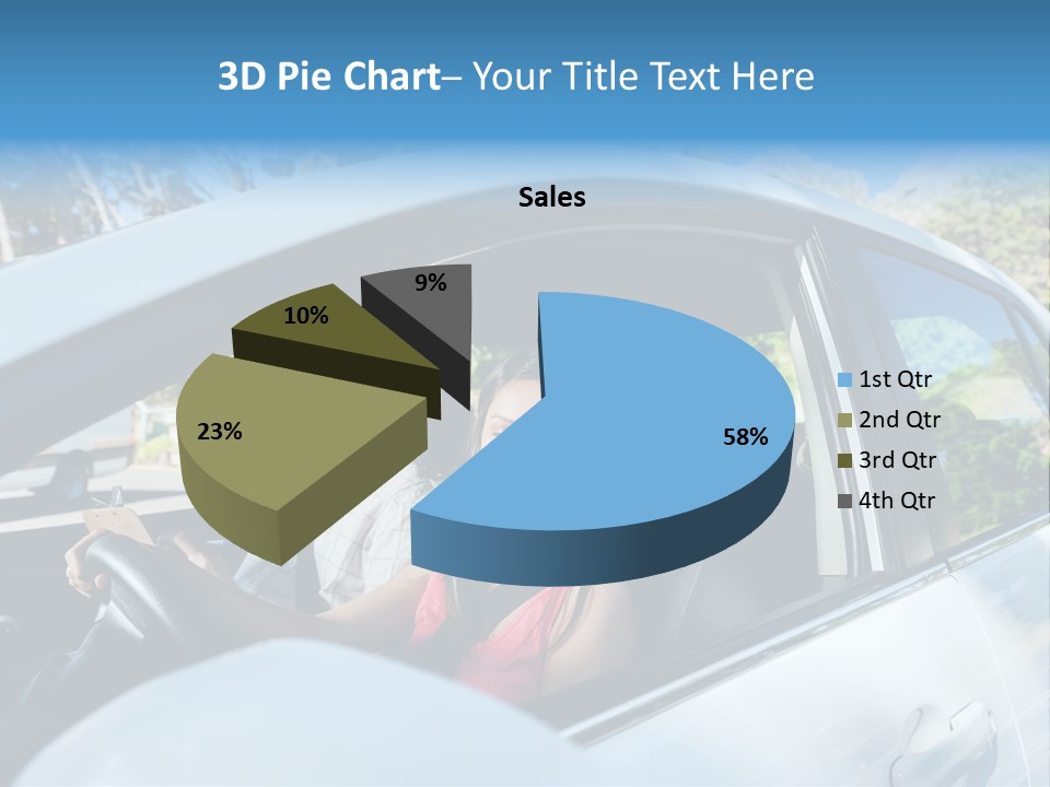 Automobile Student Transport PowerPoint Template
