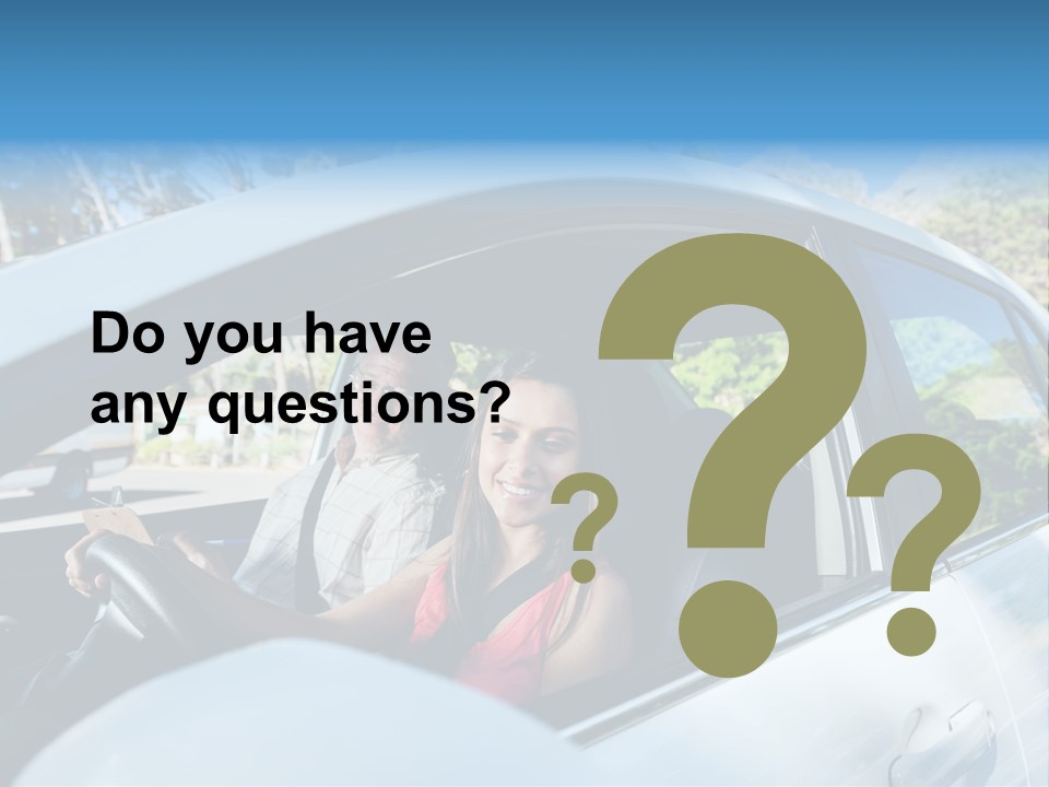 Automobile Student Transport PowerPoint Template