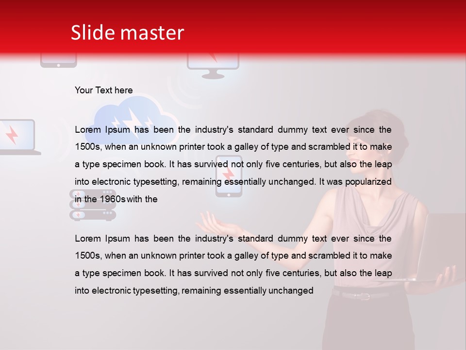 Presentation Hand Tablet PowerPoint Template
