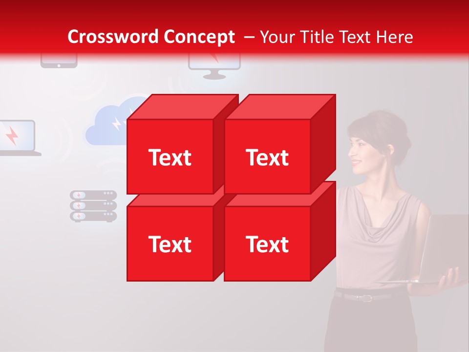 Presentation Hand Tablet PowerPoint Template