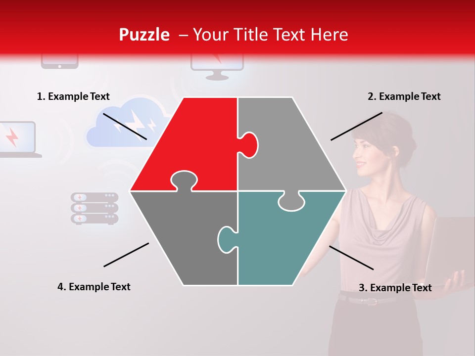 Presentation Hand Tablet PowerPoint Template