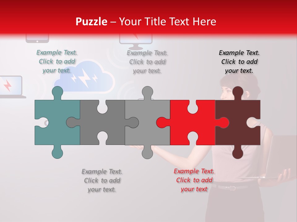 Presentation Hand Tablet PowerPoint Template