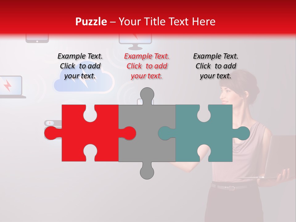 Presentation Hand Tablet PowerPoint Template