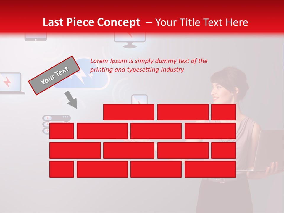 Presentation Hand Tablet PowerPoint Template