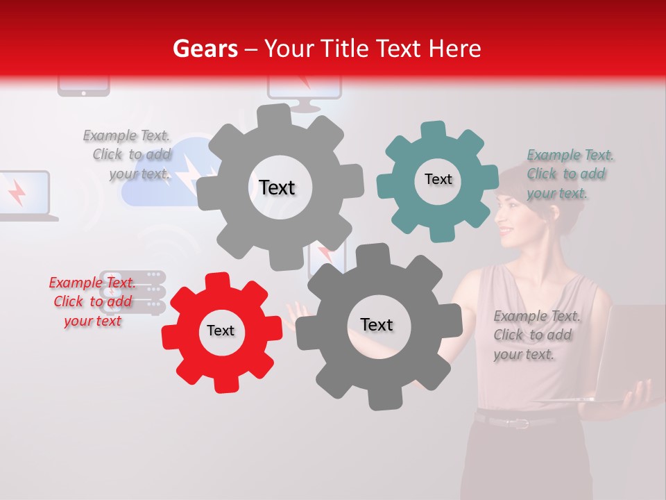 Presentation Hand Tablet PowerPoint Template