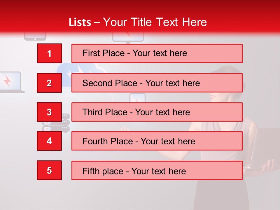 Presentation Hand Tablet PowerPoint Template