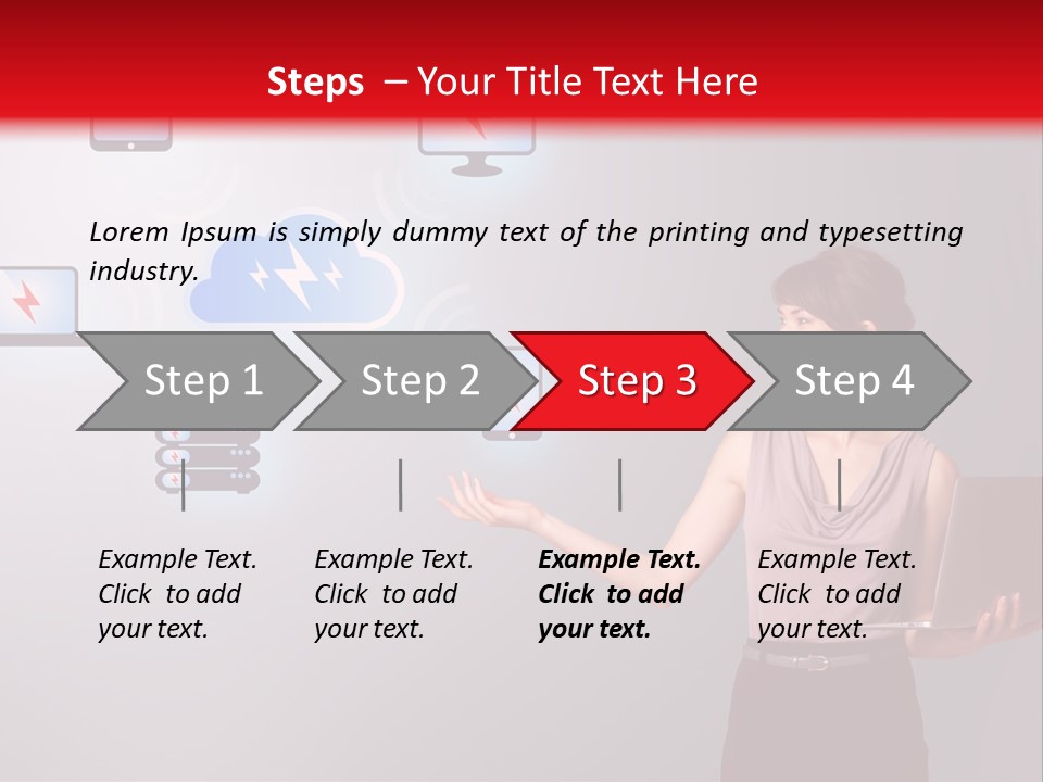 Presentation Hand Tablet PowerPoint Template