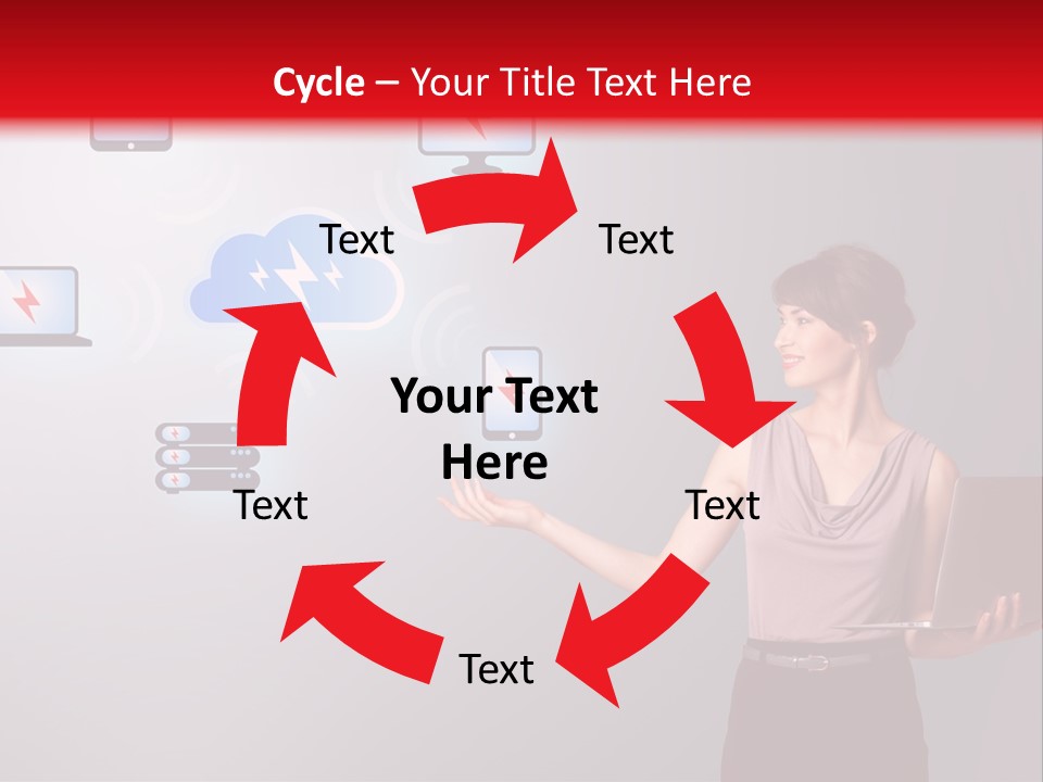 Presentation Hand Tablet PowerPoint Template