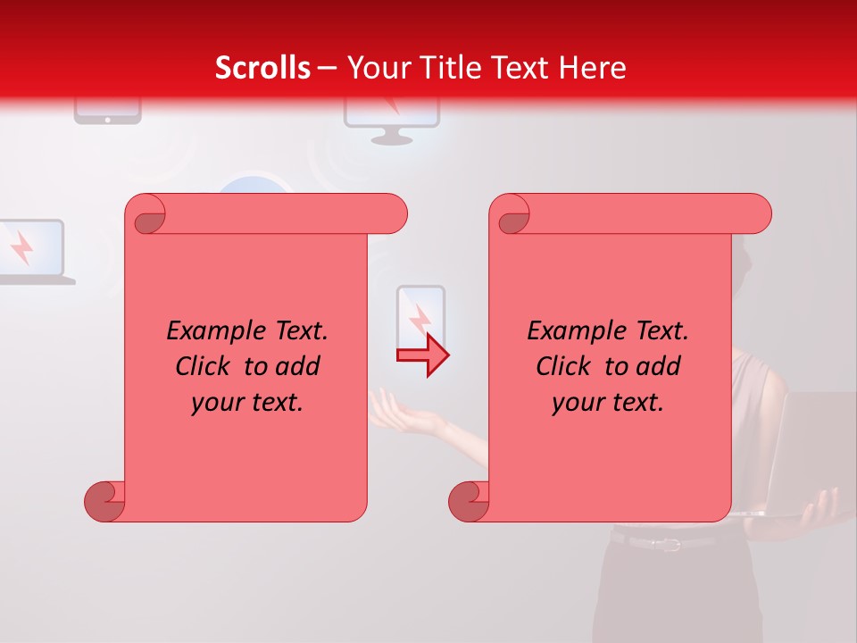 Presentation Hand Tablet PowerPoint Template