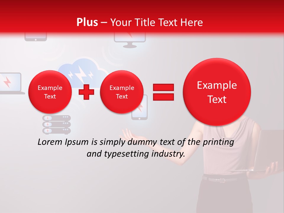 Presentation Hand Tablet PowerPoint Template