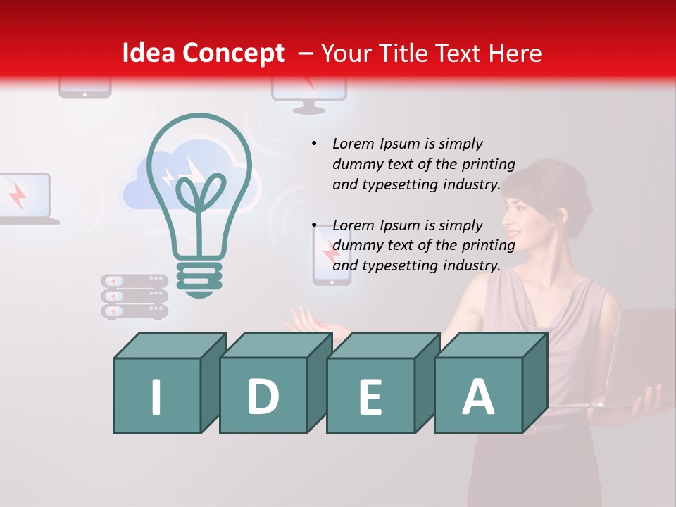 Presentation Hand Tablet PowerPoint Template
