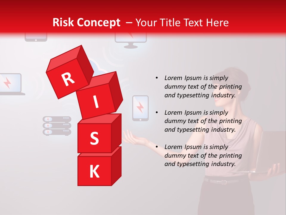 Presentation Hand Tablet PowerPoint Template