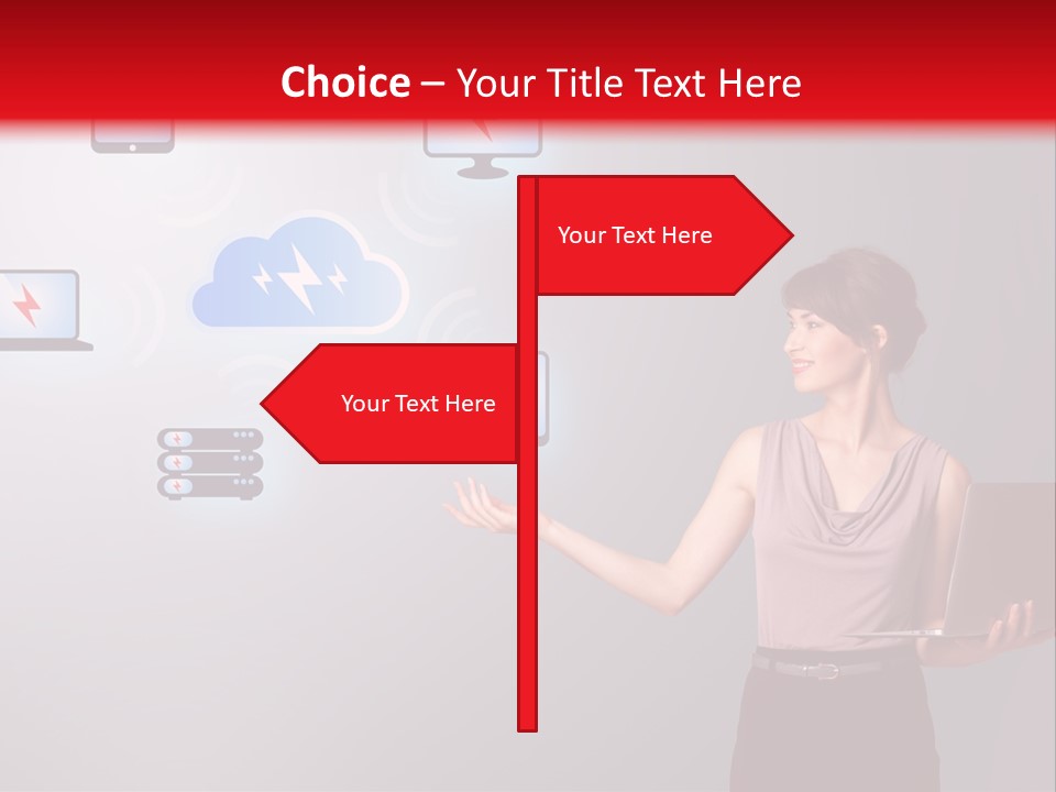 Presentation Hand Tablet PowerPoint Template
