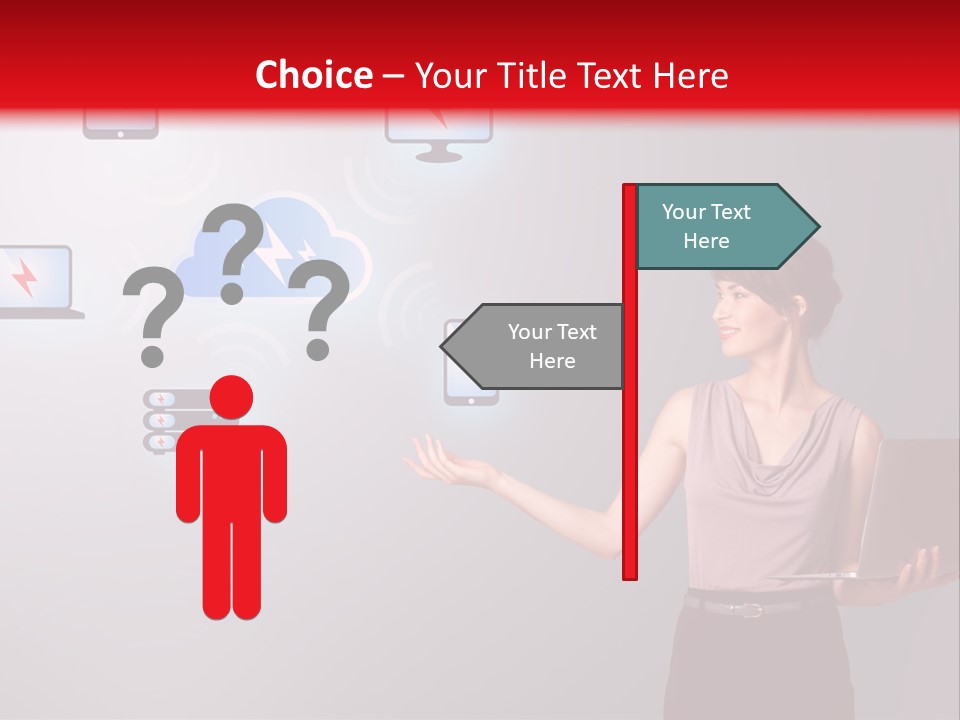 Presentation Hand Tablet PowerPoint Template