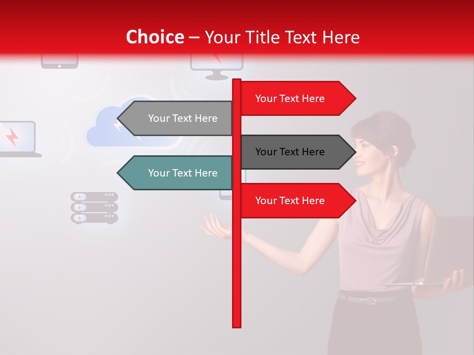 Presentation Hand Tablet PowerPoint Template