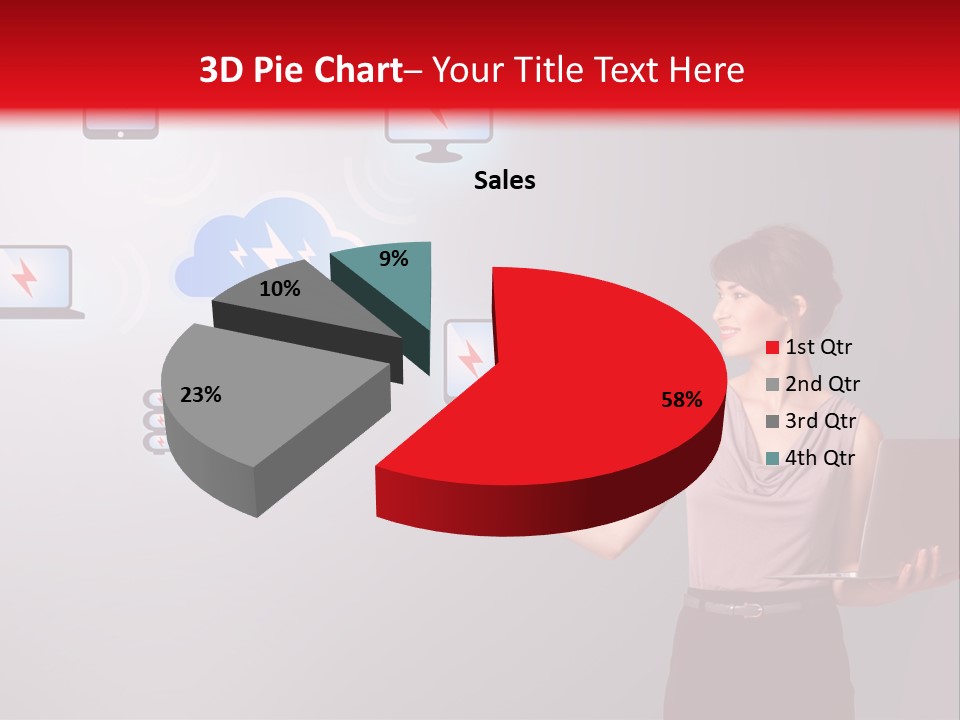 Presentation Hand Tablet PowerPoint Template