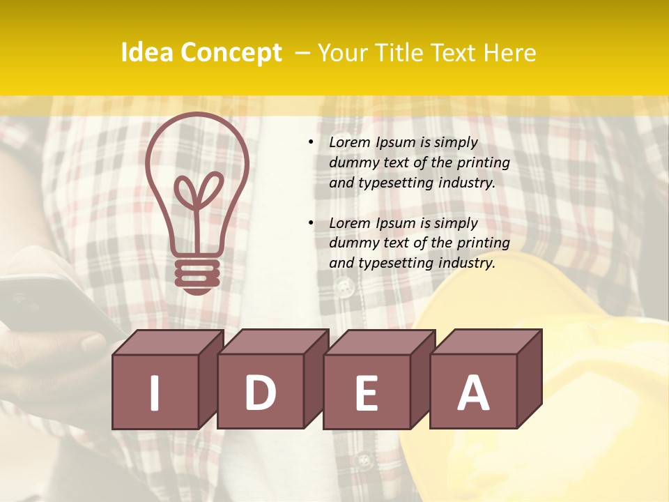 Adult Repairman Work Tool PowerPoint Template