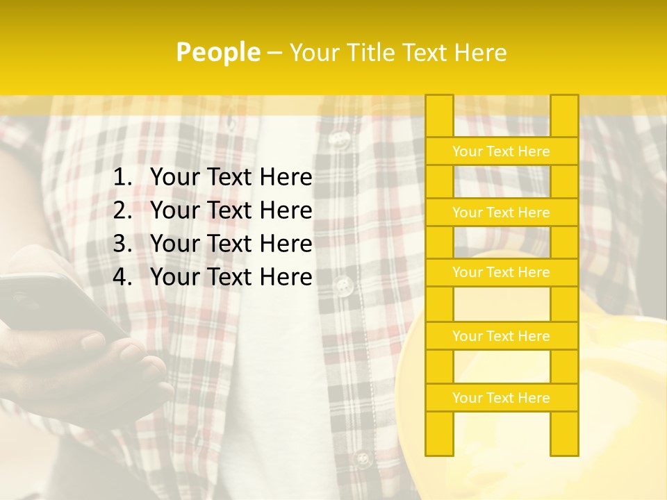 Adult Repairman Work Tool PowerPoint Template