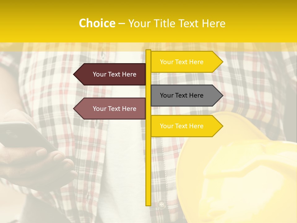 Adult Repairman Work Tool PowerPoint Template