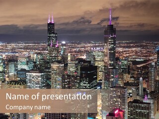 Architecture City Chicago PowerPoint Template