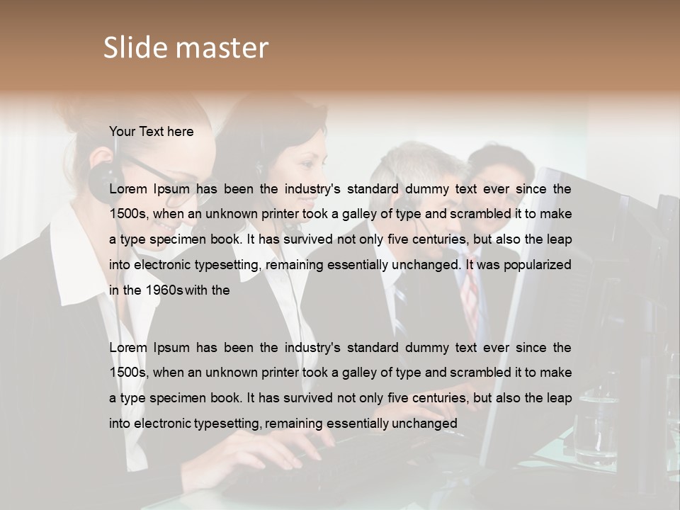 Telephone Working Phone PowerPoint Template