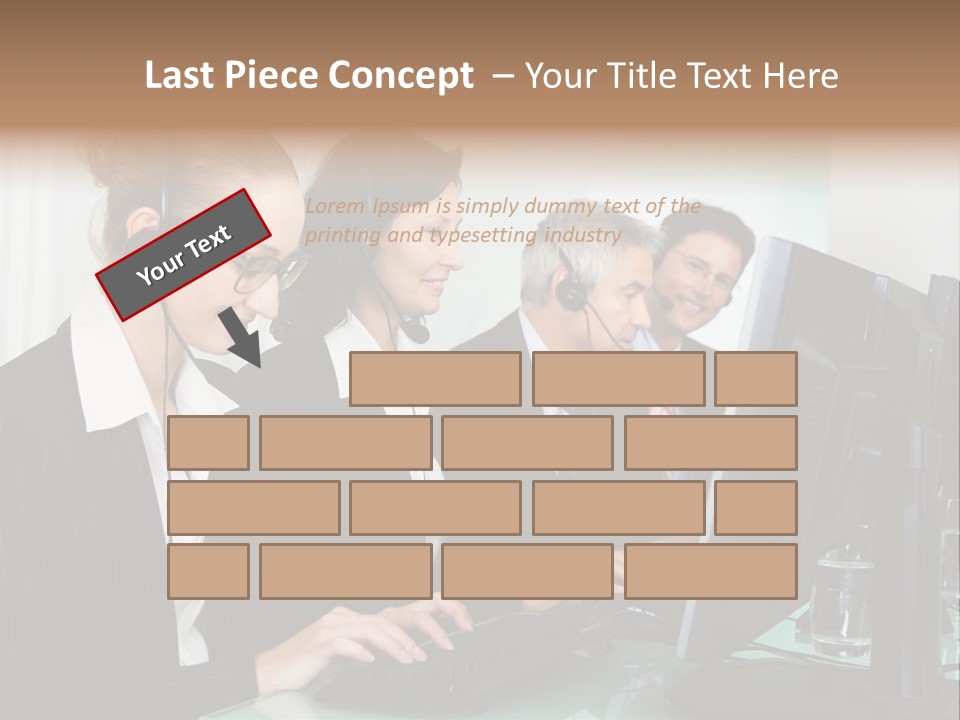 Telephone Working Phone PowerPoint Template