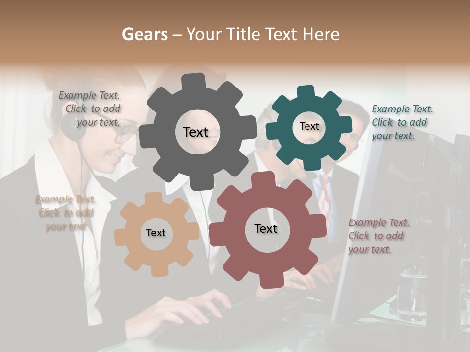 Telephone Working Phone PowerPoint Template