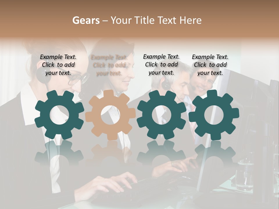 Telephone Working Phone PowerPoint Template