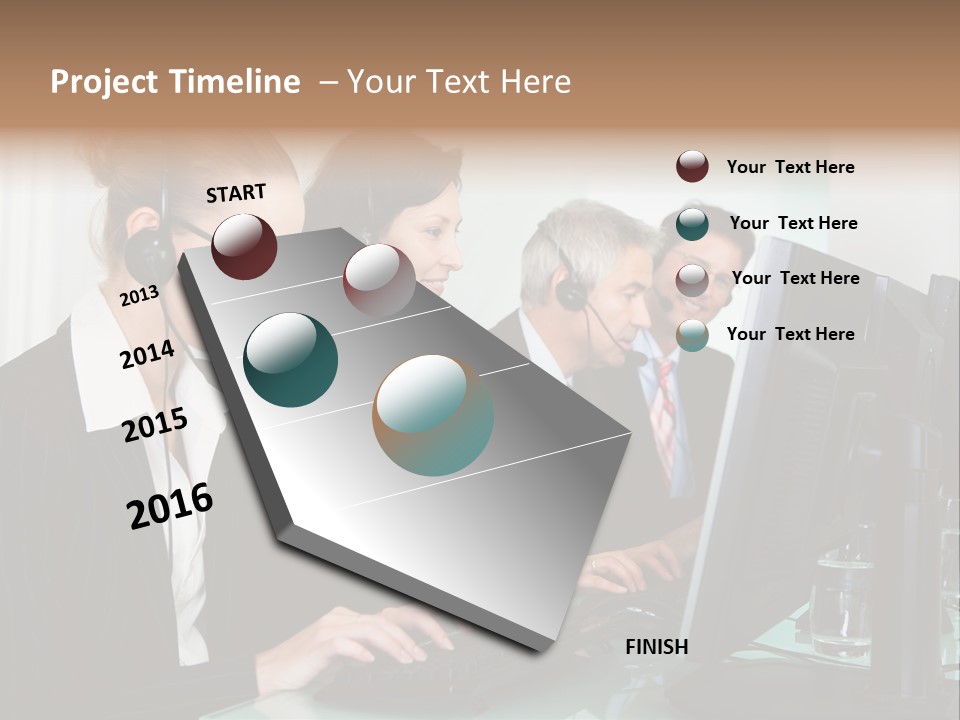 Telephone Working Phone PowerPoint Template