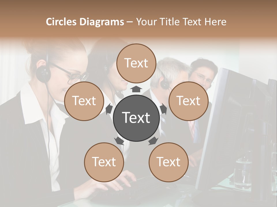 Telephone Working Phone PowerPoint Template