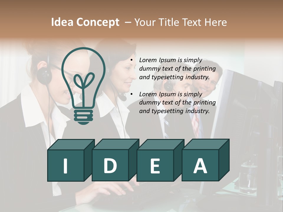 Telephone Working Phone PowerPoint Template