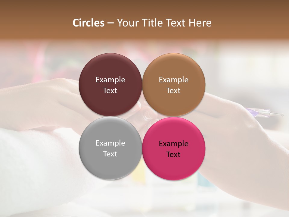 Nail Salon Cosmetics Finger PowerPoint Template