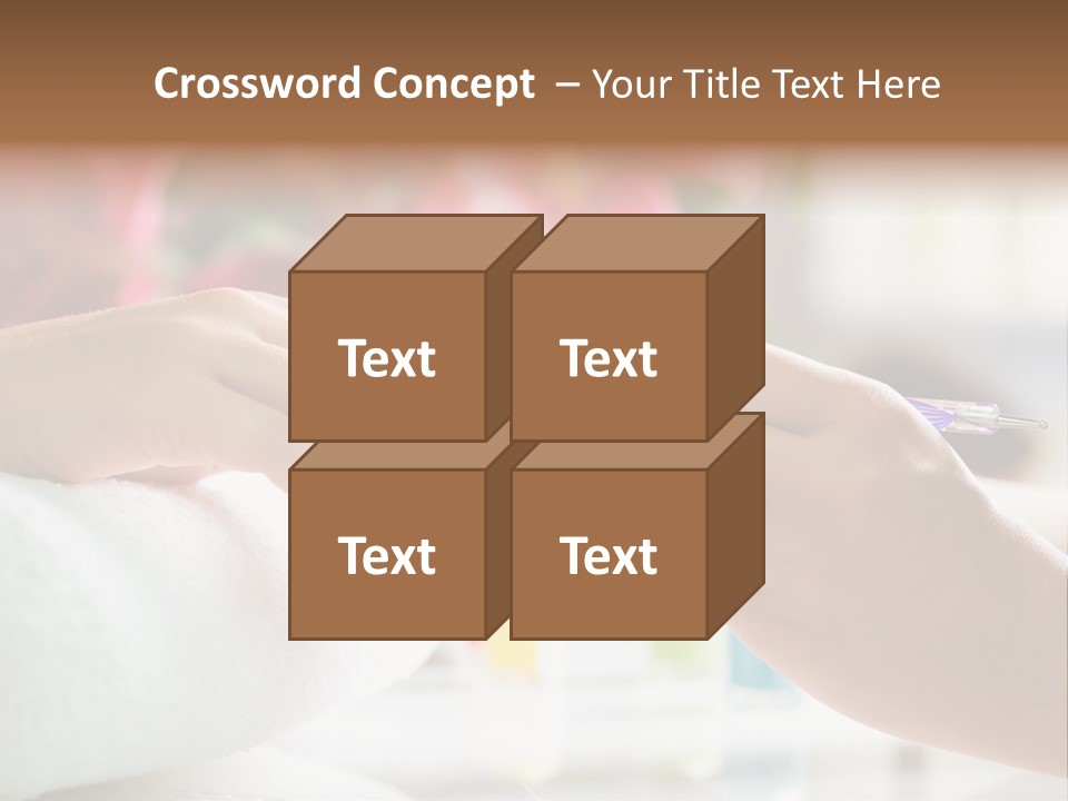 Nail Salon Cosmetics Finger PowerPoint Template