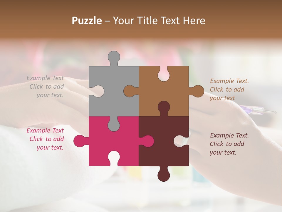 Nail Salon Cosmetics Finger PowerPoint Template