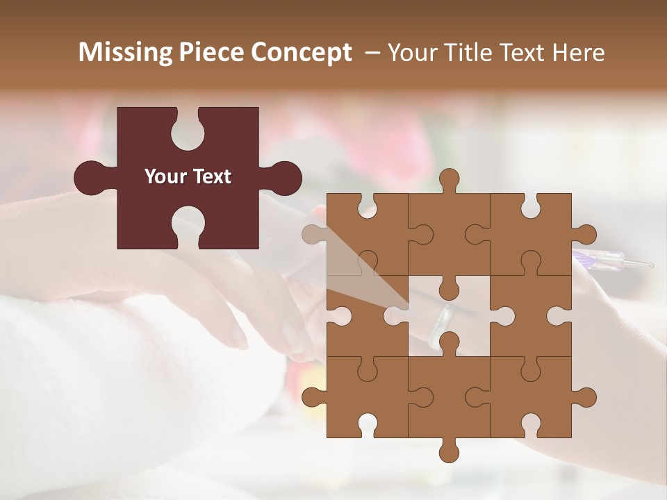 Nail Salon Cosmetics Finger PowerPoint Template