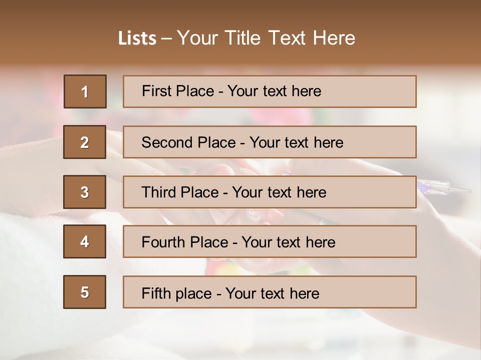 Nail Salon Cosmetics Finger PowerPoint Template