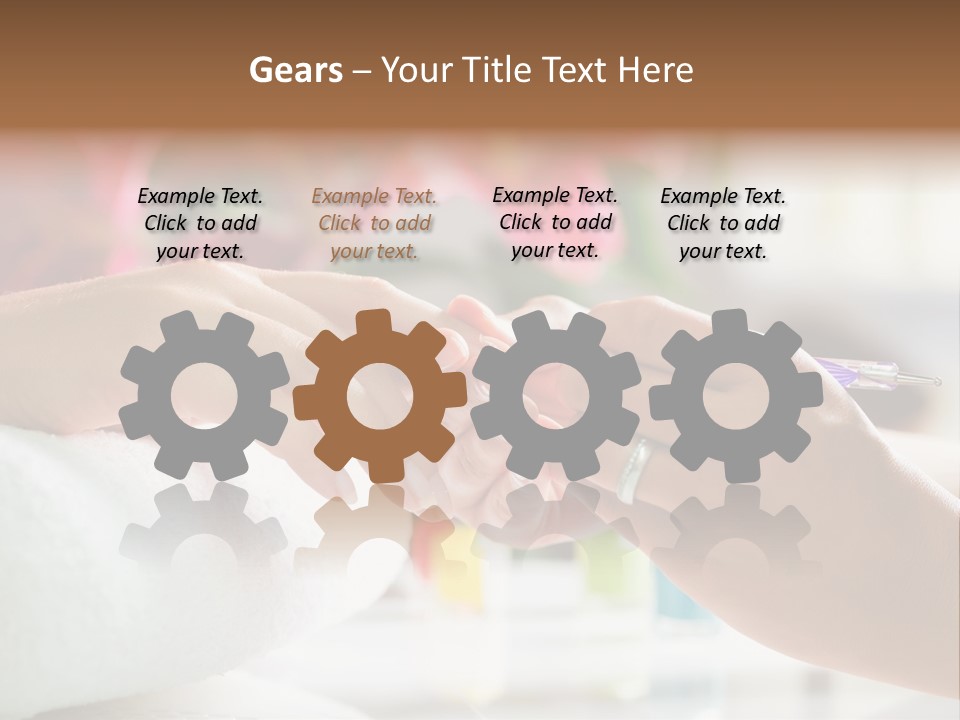 Nail Salon Cosmetics Finger PowerPoint Template