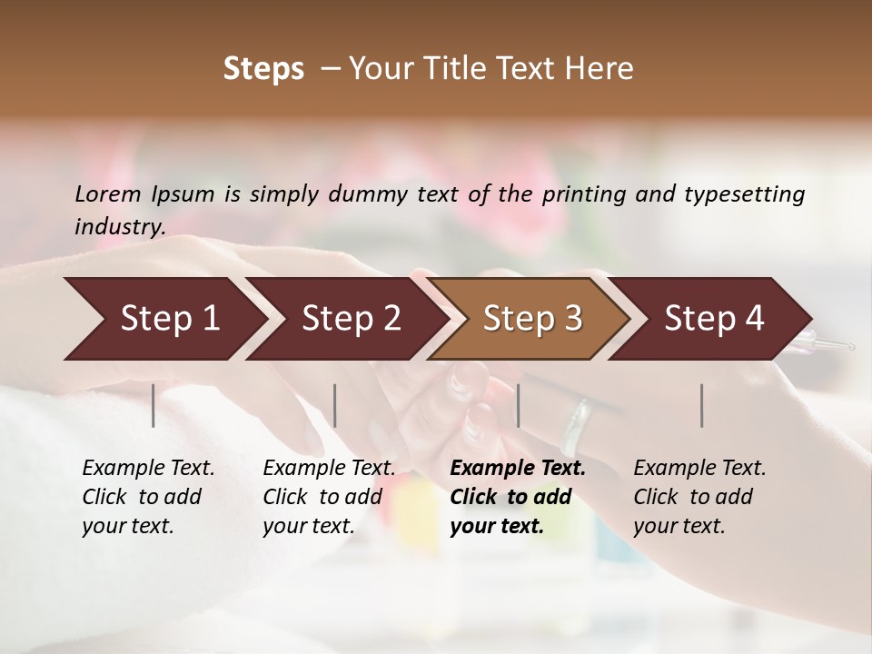 Nail Salon Cosmetics Finger PowerPoint Template
