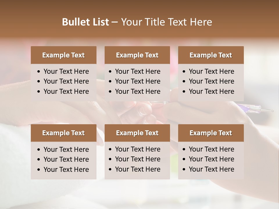 Nail Salon Cosmetics Finger PowerPoint Template