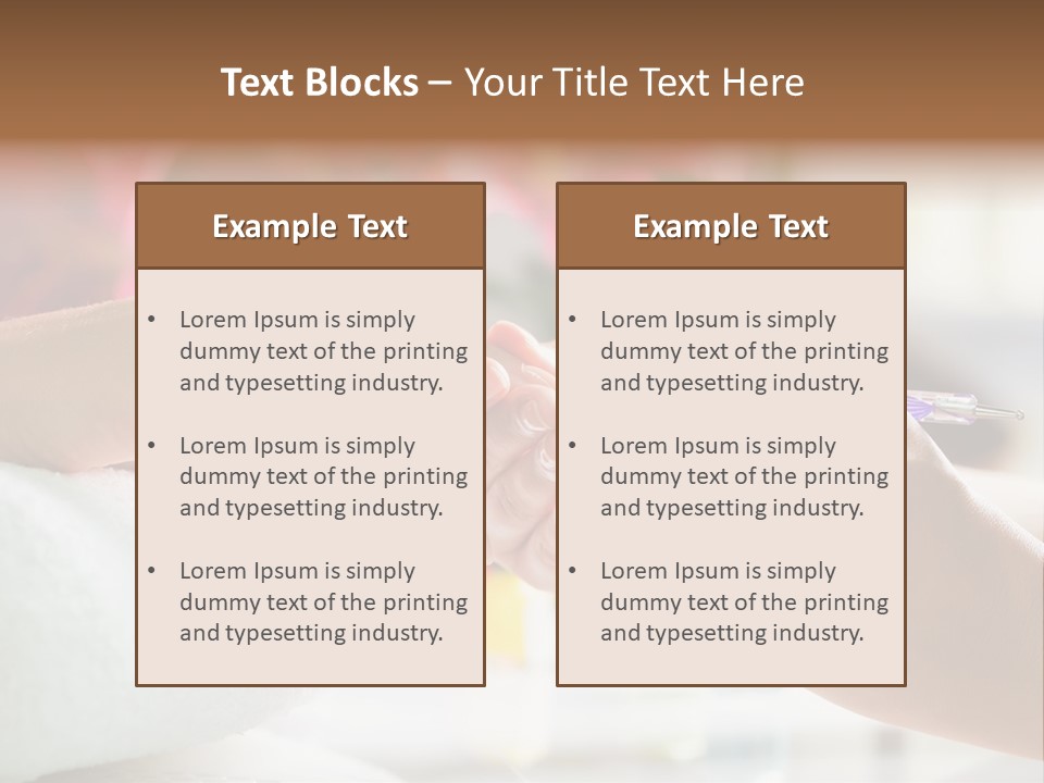 Nail Salon Cosmetics Finger PowerPoint Template