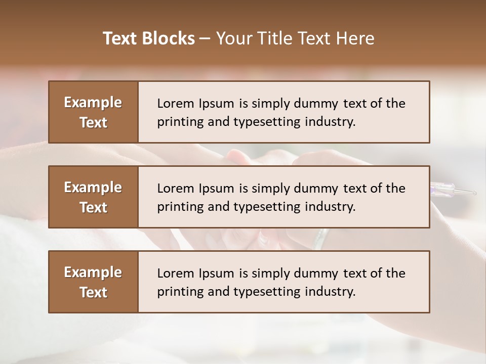 Nail Salon Cosmetics Finger PowerPoint Template