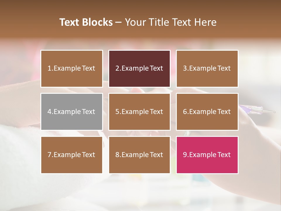 Nail Salon Cosmetics Finger PowerPoint Template