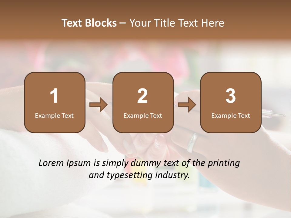 Nail Salon Cosmetics Finger PowerPoint Template