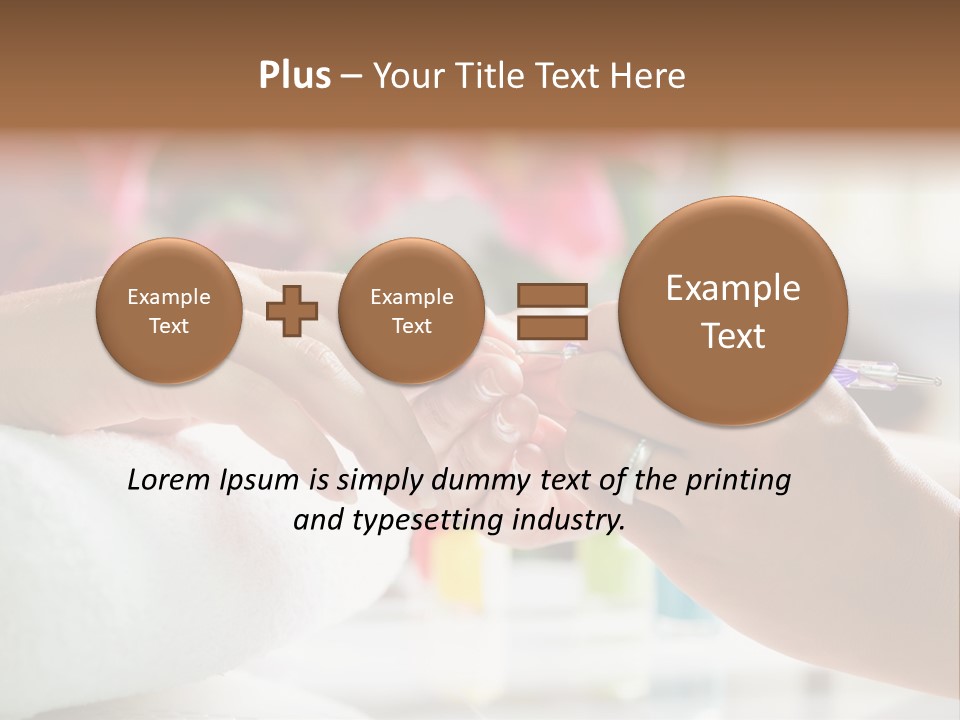 Nail Salon Cosmetics Finger PowerPoint Template