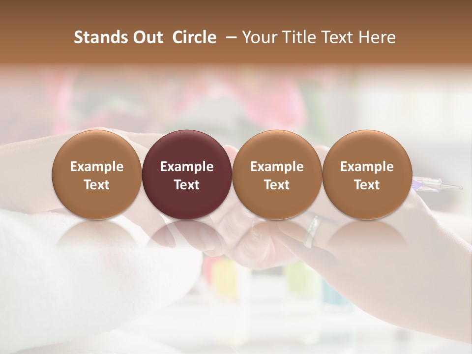 Nail Salon Cosmetics Finger PowerPoint Template