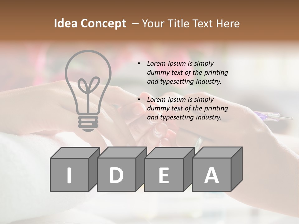 Nail Salon Cosmetics Finger PowerPoint Template