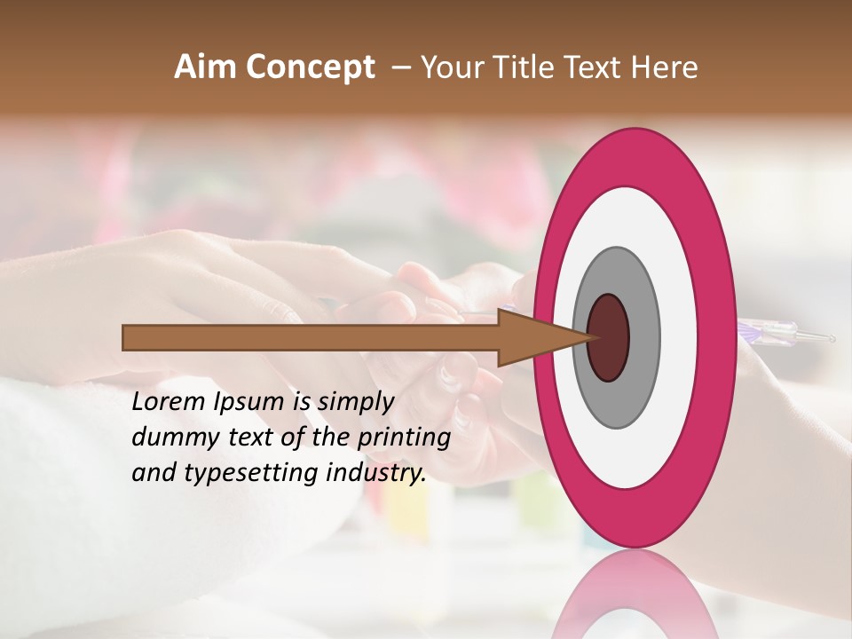 Nail Salon Cosmetics Finger PowerPoint Template