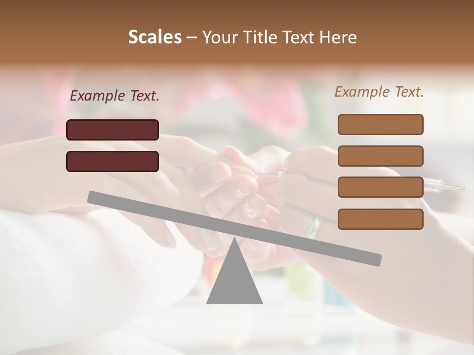 Nail Salon Cosmetics Finger PowerPoint Template